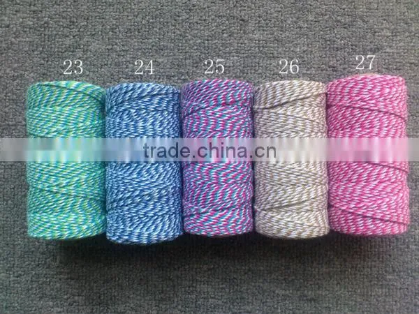 lemon green white cotton baker twine for gift packing