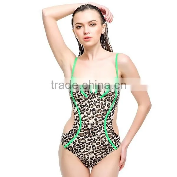 2017 hot sale leopard one-piece bathing wear