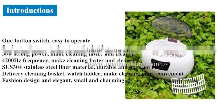 Silent Ultrasonic Cleaner JP-880 consumer and commercial glasses jewelry cleaner Shaver