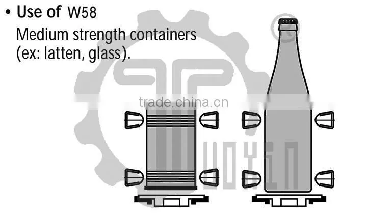 Modular Conveyor Chain W58 Round Cap Sideguide