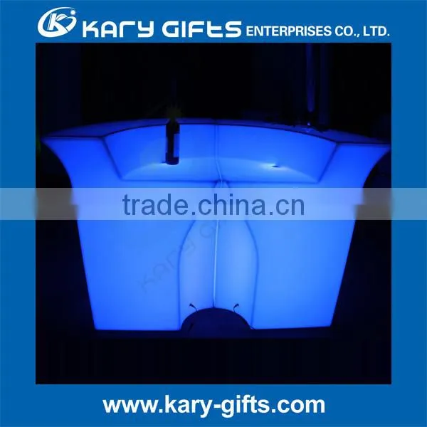 Illuminated led portable bar, mobile bar counter, glowing bar counter tables