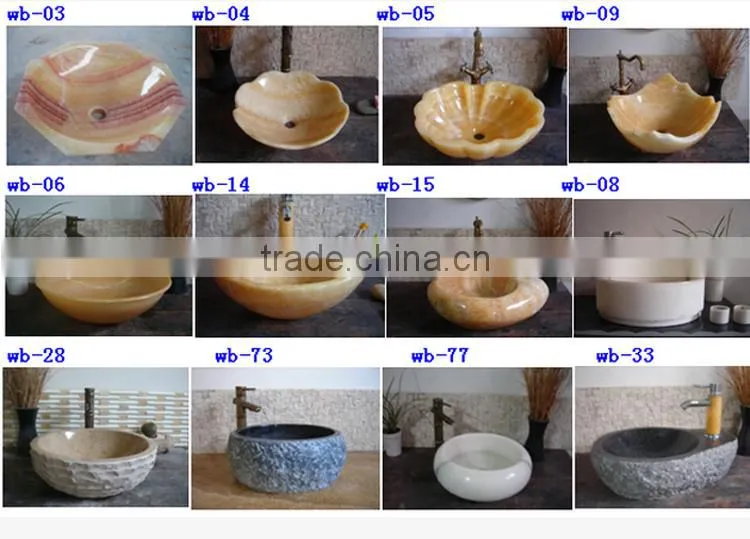 2016 gradient indoor white brown mixed stone wash basin