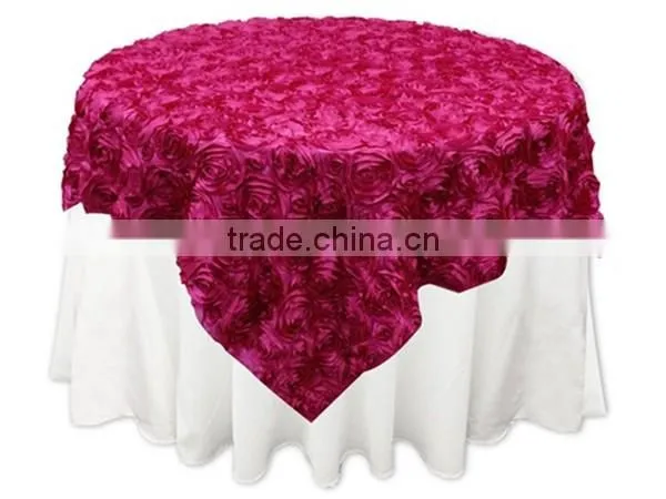 12x108 fashionable satin rosette table runner for wedding deco and home use