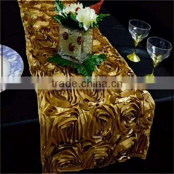 high quality royal elegant easter satin rosette red table runner