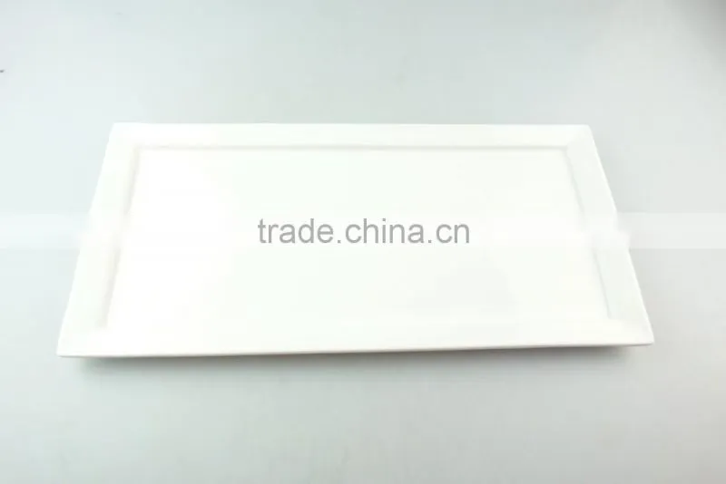 hot sale porcelain flat plate, white porcelain dinner square plate for wholesale in stock
