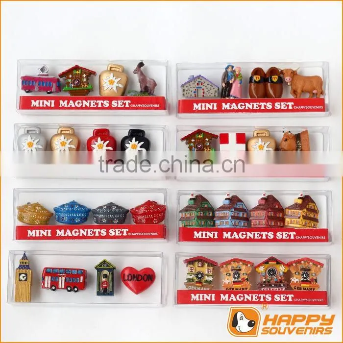 2014 France souvenir fridge magnets miniature birds and cuckoo house custom 3D promotional item