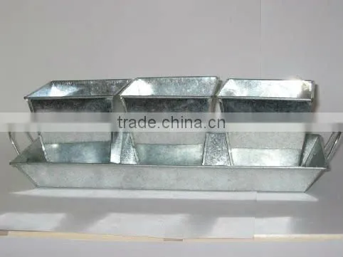 Stainless Steel Trio Planter, Steel Polished Window Planters