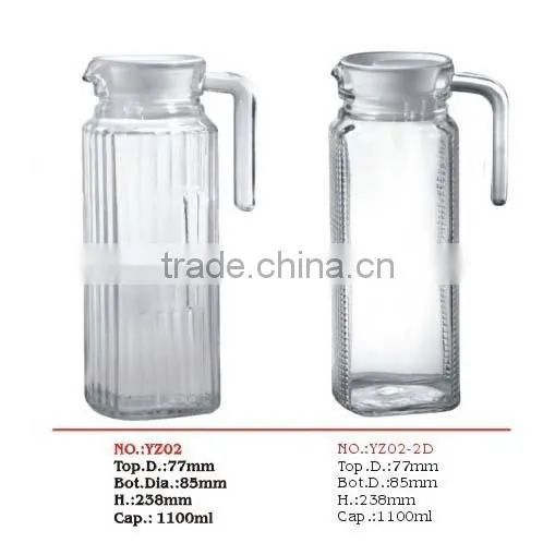 glass pot with lid