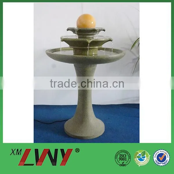 Outdoor decoration three layers resin water basin garden fountain