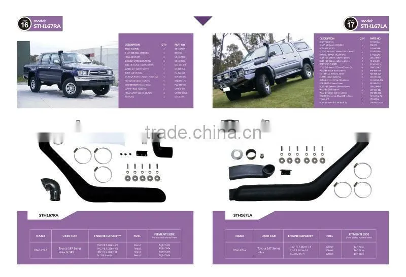 Jeep Wrangler TJ snorkel with LLDPE material factory direct price