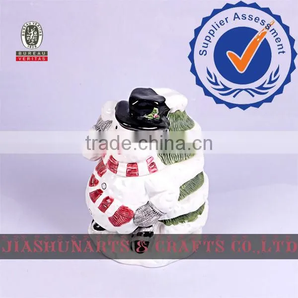 Snowman Ceramic Decorative Storage Box With Lids