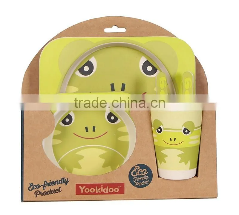Bamboo Fiber Baby Tableware Set 5-piece