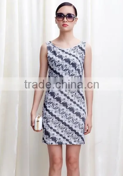 2014 cheap ladies dress,sleeveless skirts guangzhou clothes