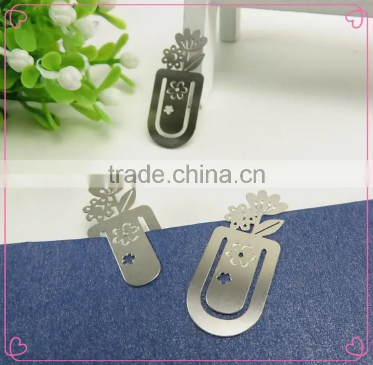 Metal color S/S OEM shapes bookmark office stationery