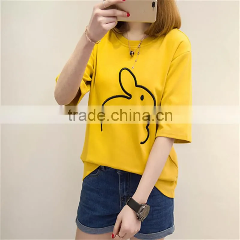 Women's Short Sleeve Letter Print T Shirts Custom Printing T Shirts