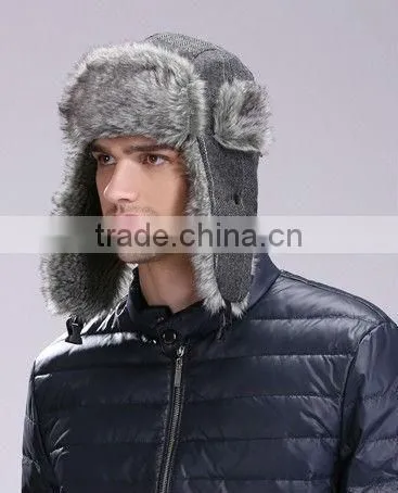 Winter fur trapper hat winter custom trapper hat