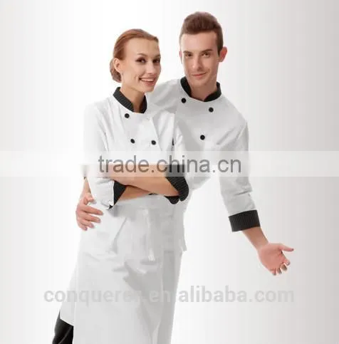 custom fit hotel chef uniform,moldern chef uniforms made in China KR05