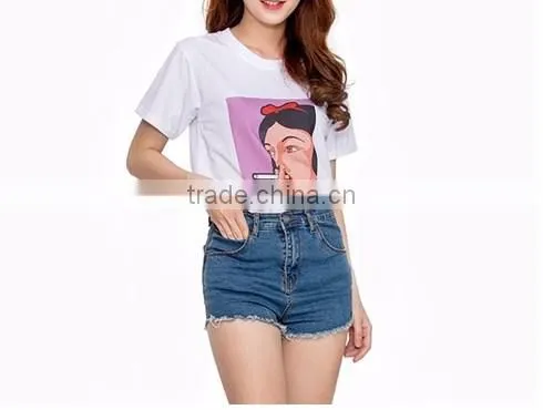 Customize printing of women's t- shirt, printing t shirt