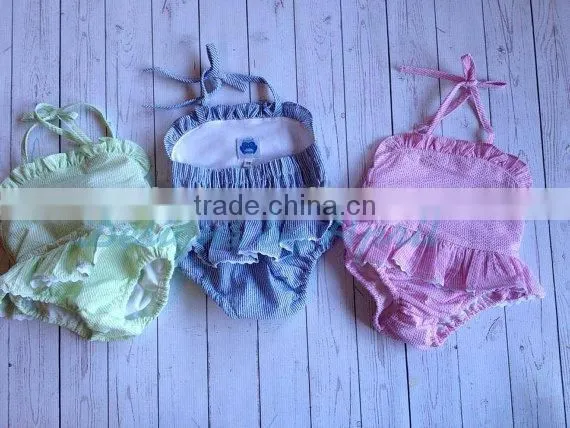 Summer time classical pure color baby girl's swimsuit two piece fashion swimsuit