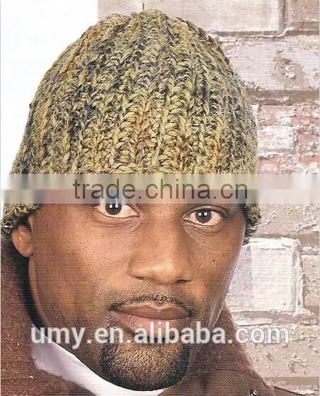 2017 Men Knitted Bun Beanie Ponytail Hat