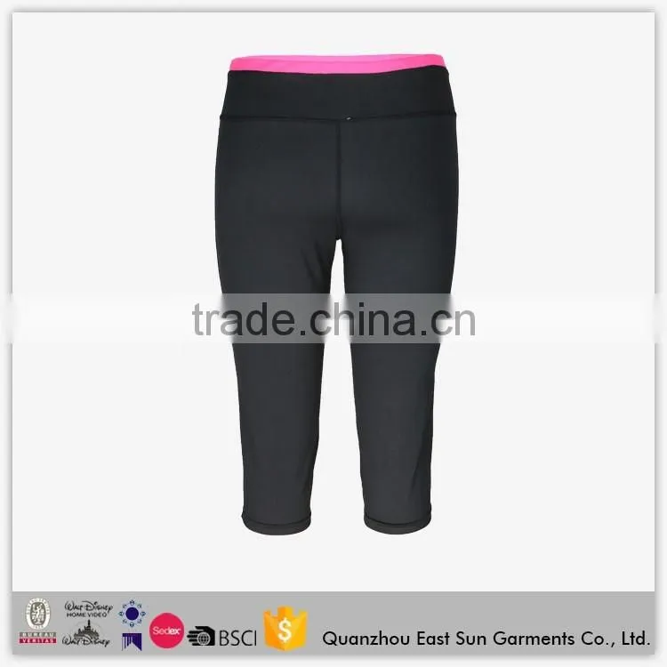 2017 Factory Price Cheap Fancy Sportswear Custom Design Sports Wear Dry Fit Workout Capri Yoga Pants For Women