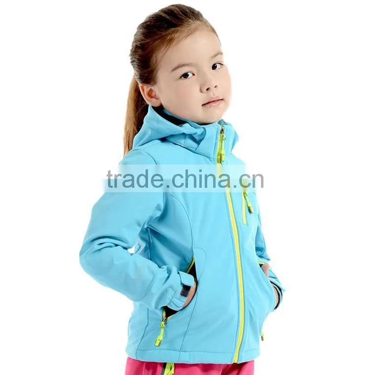 High Performance Breathable And Waterproof Children Winter Softshell Jacket