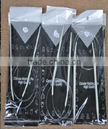 Magnetized circular knitting needle set