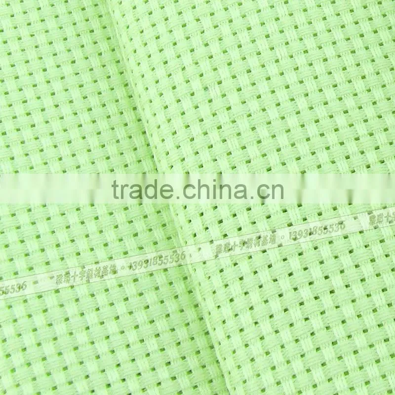 wholesale green 11CT hole fabric 100 % cotton cross stitch fabric DIY craft cross shape fabric embroidery 150cm