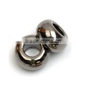 Metal zinc alloy bell stoppers round cord ends beads bells lock shinny nickle, black, gold BELL-012
