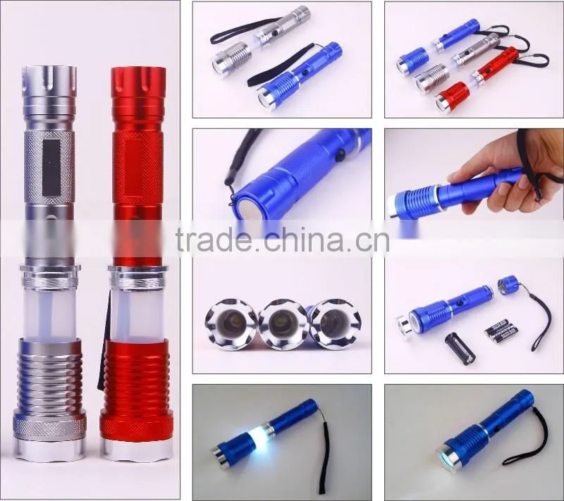 Aluminum Alloy 1W IP33 extend-retract high quality powerful flashlight