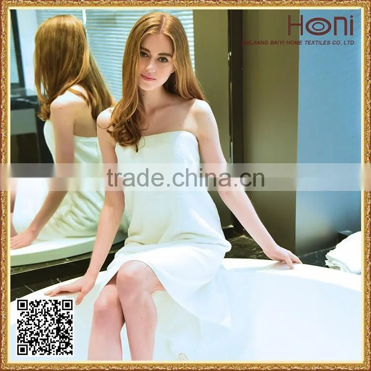Great material soft cheap ladies white fashion dress bathrobe