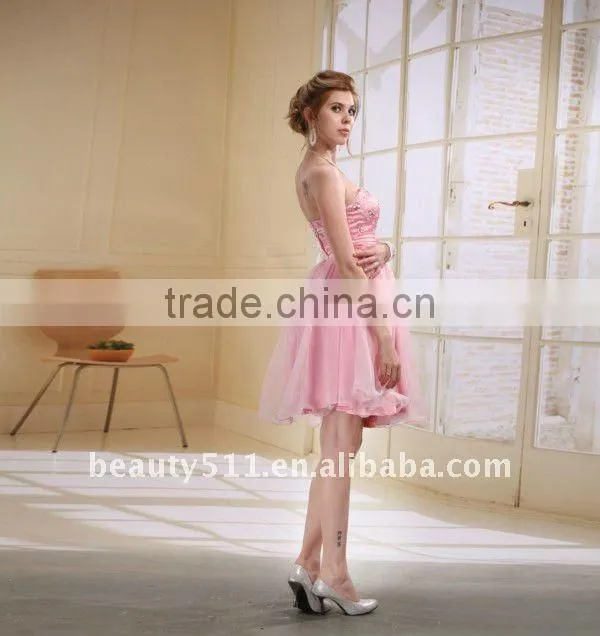 Astergarden Immediately Delivery Pink Beaded Graduation Dress EK25