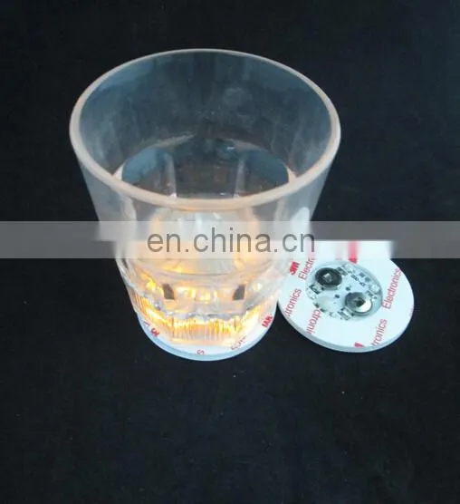60*3mm yellow led color change led light pad for bottle
