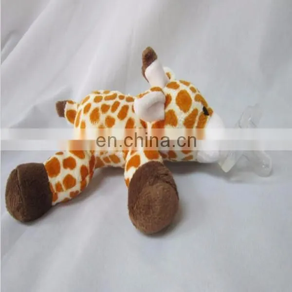 Custom private label baby plush animal monkey with detachable pacifiers