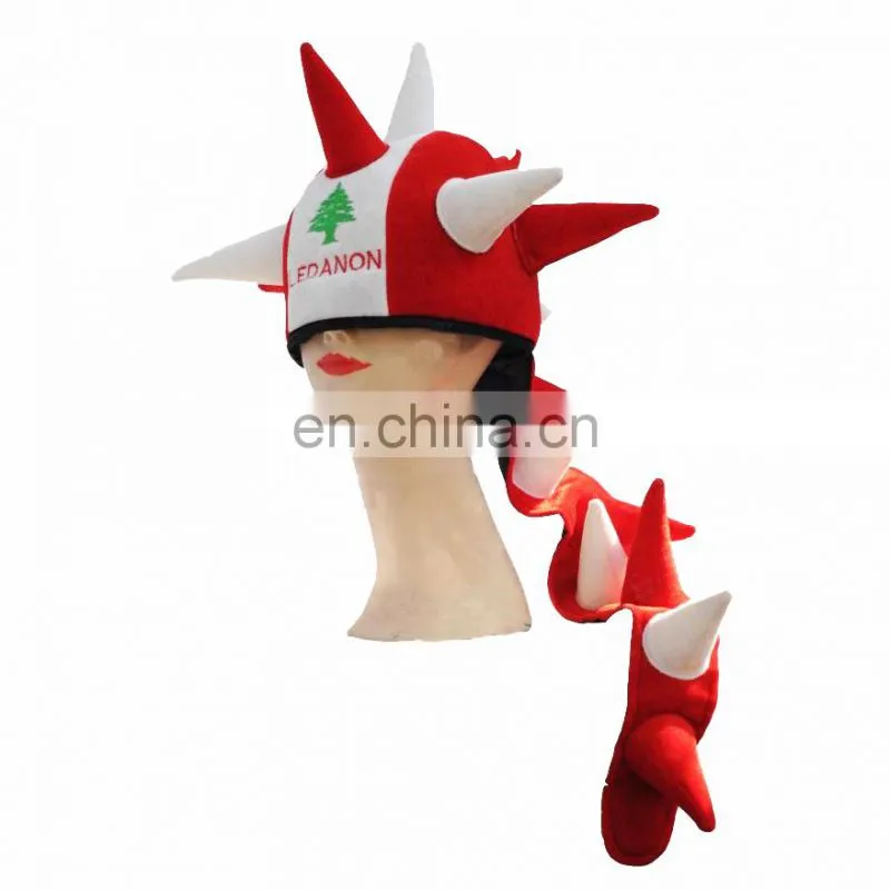 2017 New design party custom logo novelty clown hat carnival joker six horns hat with bells wholesale MCH-2473