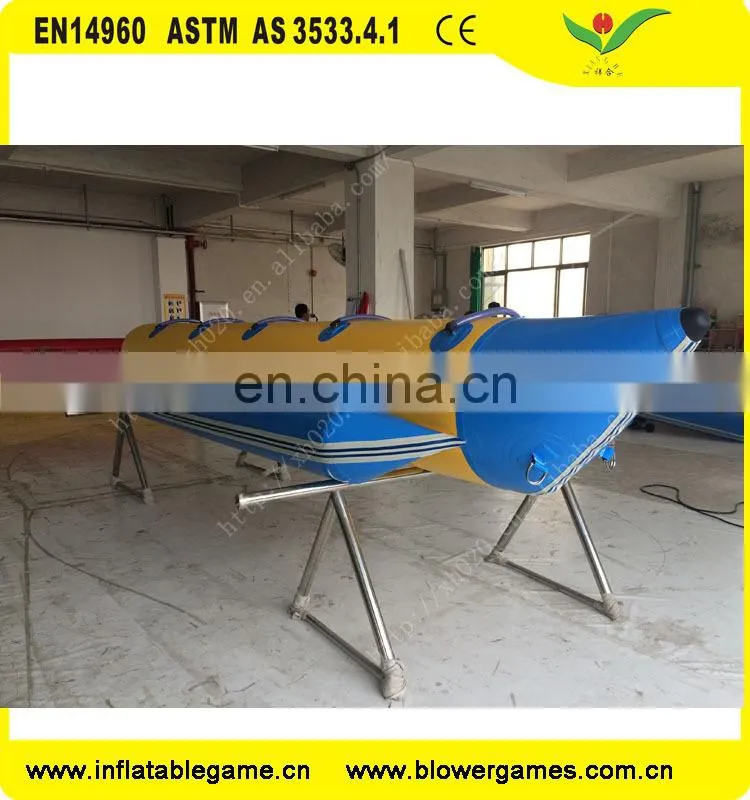 China factory water game inflatable banana raft float 5 people
