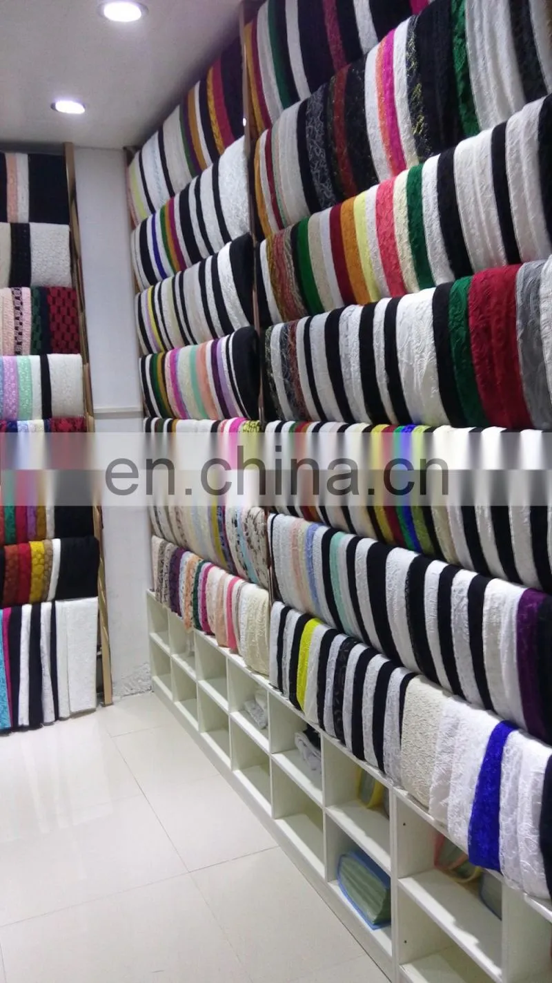 Polyester Embroidery Knit Tull Mesh Fabric