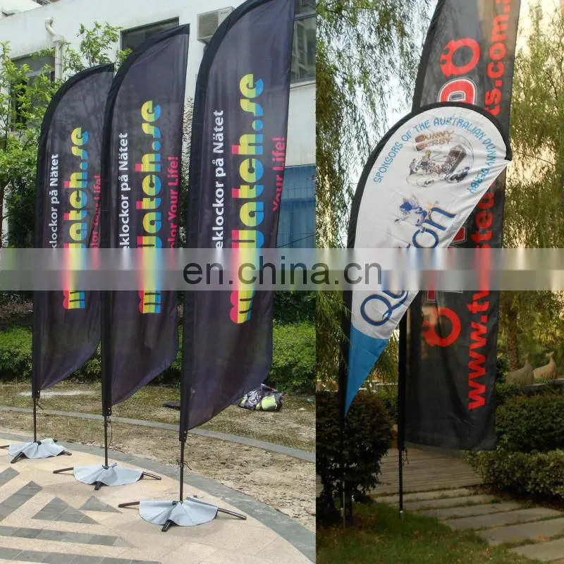 newest custom promotional beach flag