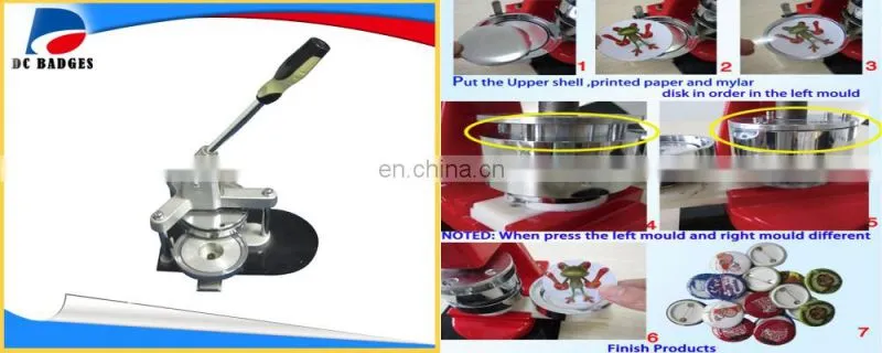 Easy DIY small pin badge making machinery DCMA-003