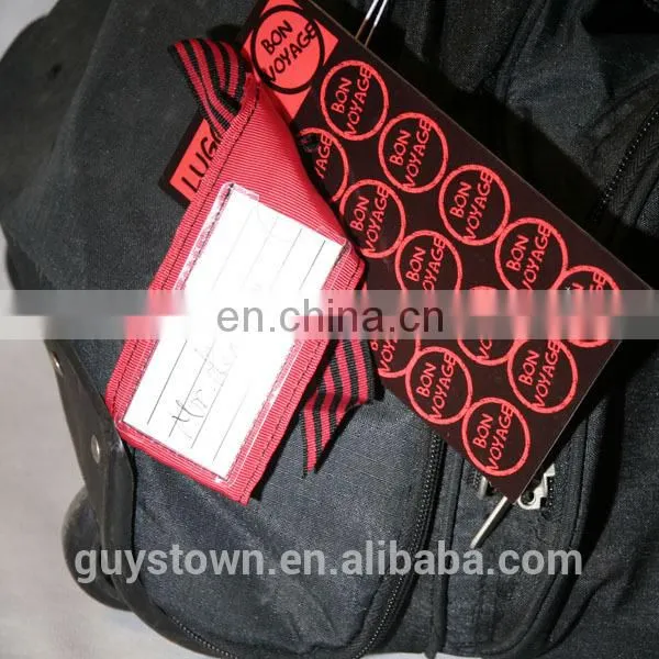 custom private design embroidery name luggage tag label string