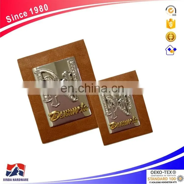 Factory custom metal leather patch label