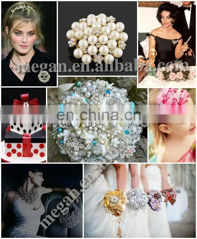 2016 hot sale wedding decorative flower shape rhinestone button for wedding dress