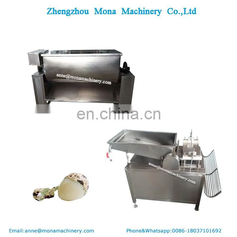 Boiled quail egg shell peeler in the spiced quail egg product processing line