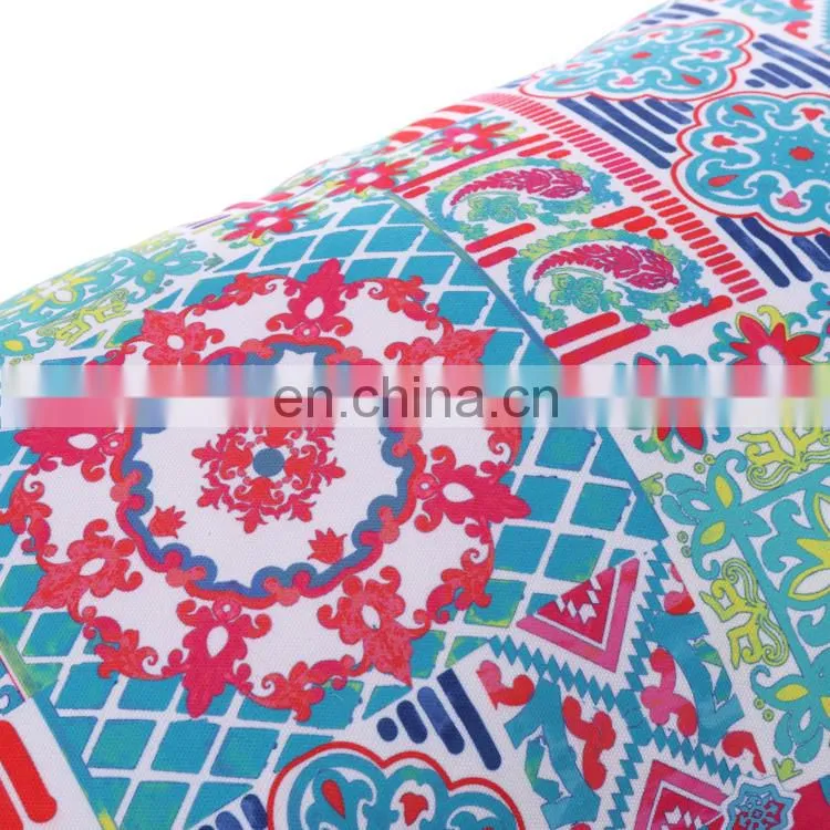 Cozy Bolster Pillow Cases Covers for Couch Bed Sofa Manual Hand Painted Print Vintage Mandala Flora Outdoor Cushion