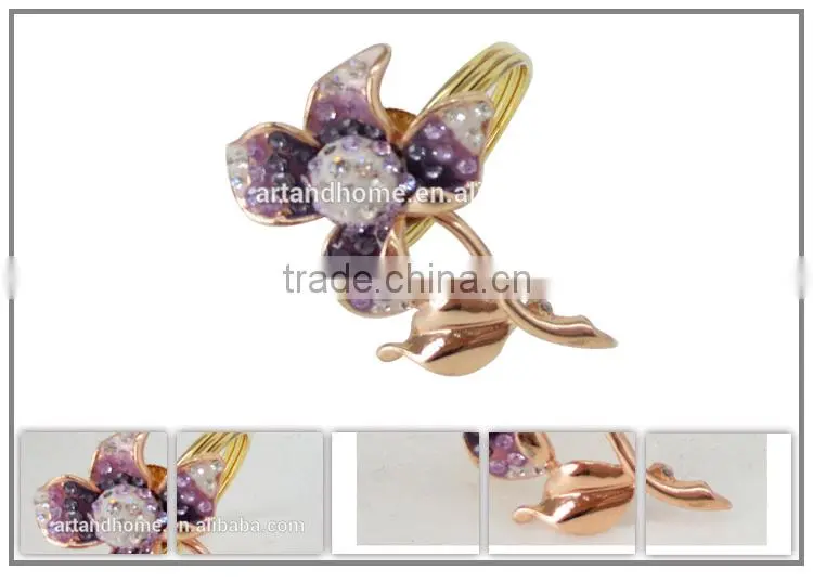 new design wholesale rhinestone napkin rings for wedding1323.003