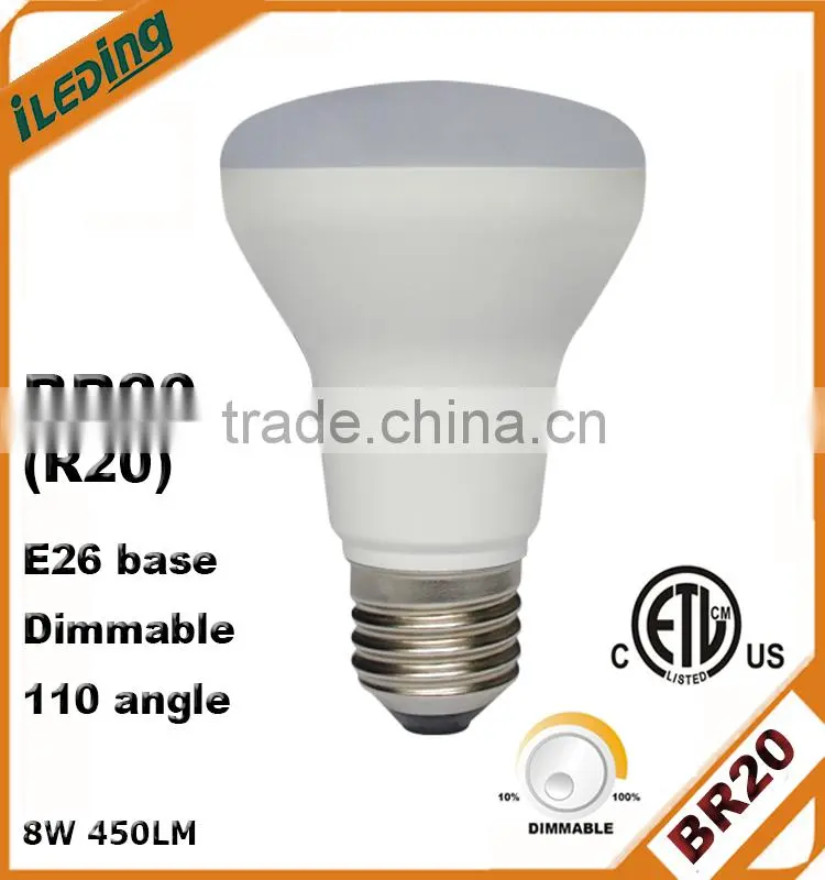 ETL approved dimmable BR20(R20) LED Bulb