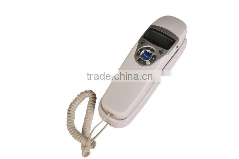 Wall-mounted caller id land line telephone in home