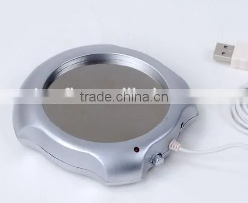 usb coffee cup warmer with clock , portable powered cup usb heater