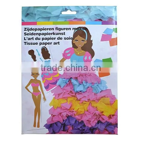 Cheap tissue paper art fly angel for kids