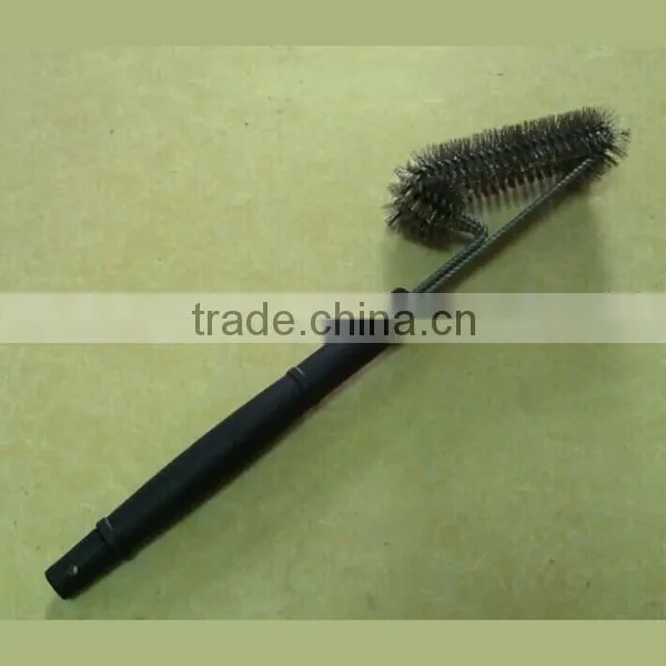 Best Selling 3 sided 18' Stainless Steel wire BBQ grill brush Barbecue Grill Brush long handle steel wire brush cheap